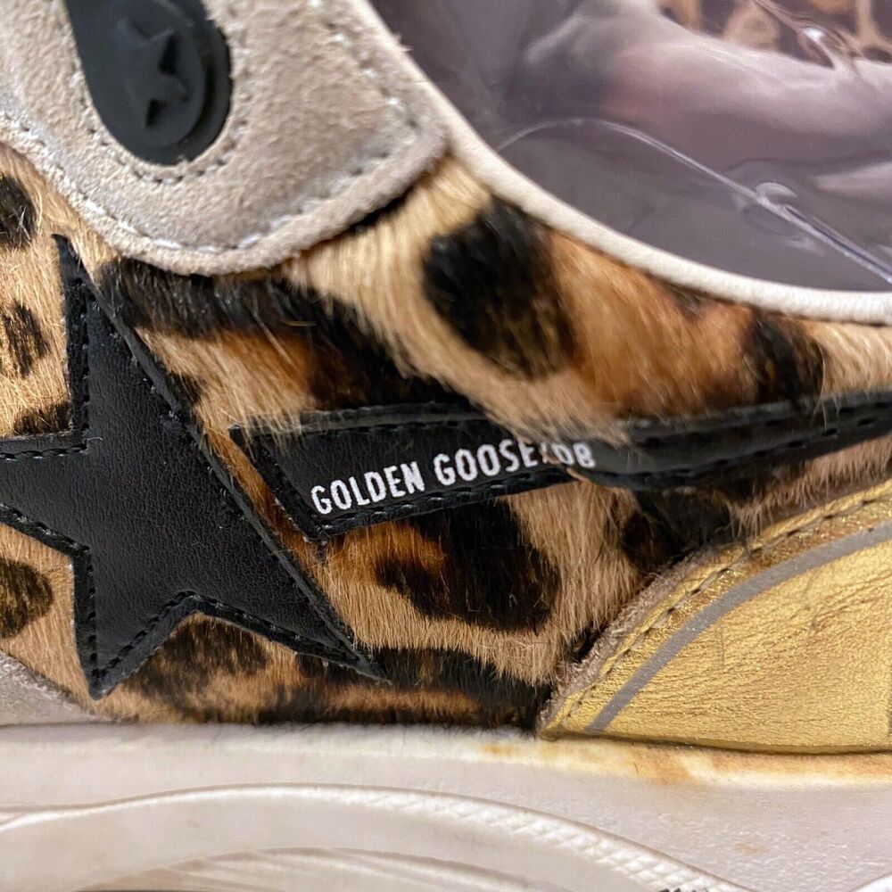 Authentic Golden Goose Leopard Calf Running Sneakers EU Size 38 US Size 7 / 7.5 - Picture 8 of 16